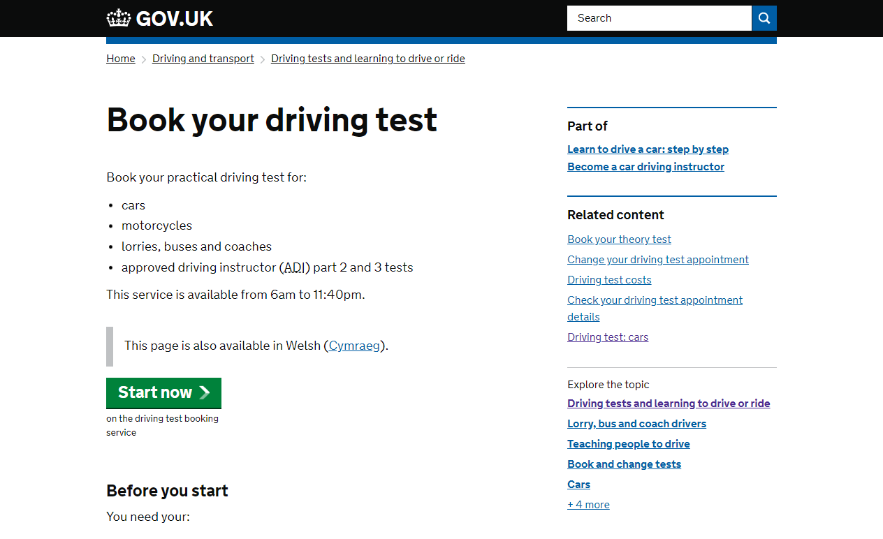 Booking practical driving test appointments Earlier Driving Test